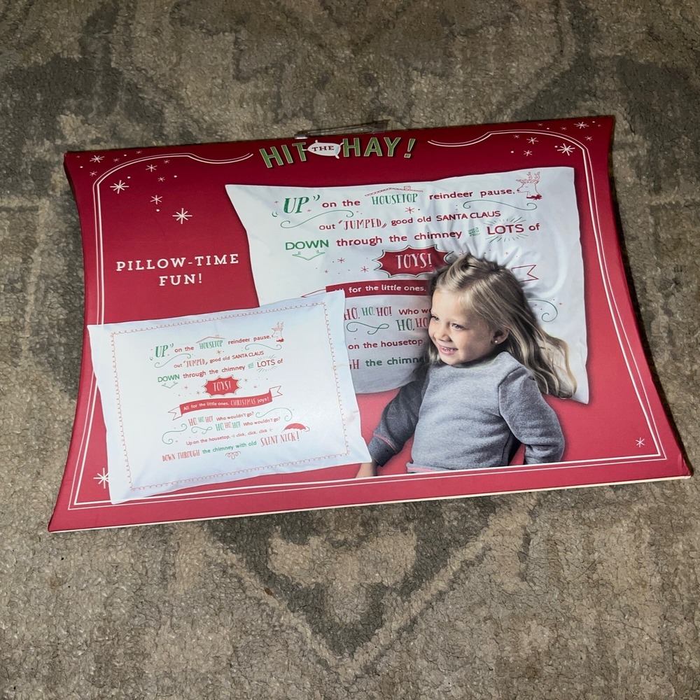 Demdaco Hit the hay holiday Cotton‎ Standard pillowcase Christmas New